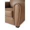 Fauteuil Club taupe cuir