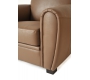 Fauteuil Club taupe cuir