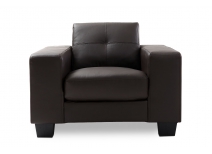 Fauteuil cuir chocolat ANDERSON