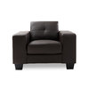 Fauteuil cuir chocolat ANDERSON