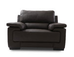 Fauteuil cuir chocolat fonc&eacute; PITTSBURGH