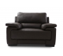 Fauteuil cuir chocolat fonc&eacute; PITTSBURGH