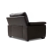 Fauteuil cuir chocolat fonc&eacute; PITTSBURGH