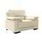 Fauteuil cuir cr&egrave;me PITTSBURGH