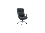 Fauteuil de bureau / direction en cuir noir Donatello