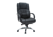 Fauteuil de bureau / direction en cuir noir Donatello