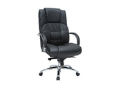 Fauteuil de bureau / direction en cuir noir Donatello