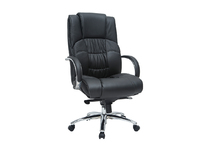 Fauteuil de bureau / direction en cuir noir Donatello