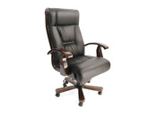 Fauteuil de bureau / direction en cuir noir Monalisa