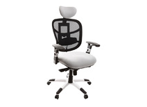 Fauteuil de bureau ergonomique blanc et noir UP TO YOU