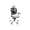 Fauteuil de bureau ergonomique blanc et noir UP TO YOU