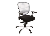 Fauteuil de bureau ergonomique noir et orange UP TO YOU