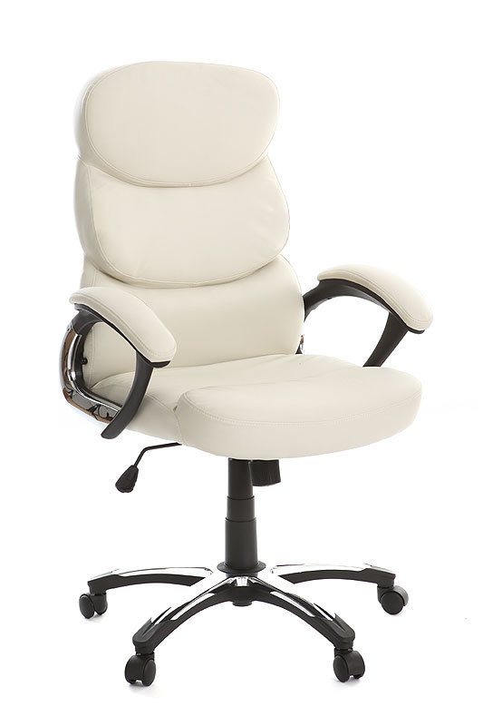 Fauteuil de bureau pliable cr&egrave;me GALLIEN