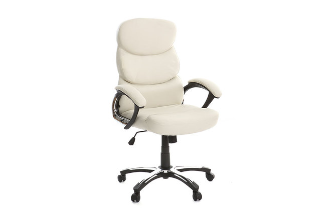 Fauteuil de bureau pliable cr&egrave;me GALLIEN