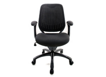 Fauteuil de bureau Tissu Maille Gris Leni V1