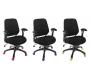 Fauteuil de bureau Tissu Maille Noir Leni V1