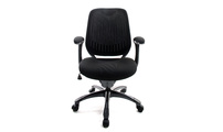 Fauteuil de bureau Tissu Maille Noir Leni V1