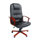 Fauteuil de bureau VENUS noir - refente de cuir pigmentee image pub1