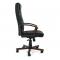 Fauteuil de bureau VENUSIA noir - accoudoirs bois