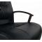 Fauteuil de bureau VENUSIA noir - accoudoirs bois