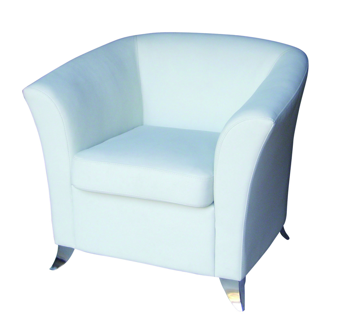 Fauteuil de salon contemporain MICAH blanc 