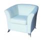 Fauteuil de salon contemporain MICAH blanc 