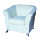 Fauteuil de salon contemporain MICAH blanc 
