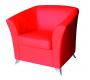 Fauteuil de salon contemporain MICAH rouge 