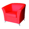 Fauteuil de salon contemporain MICAH rouge 