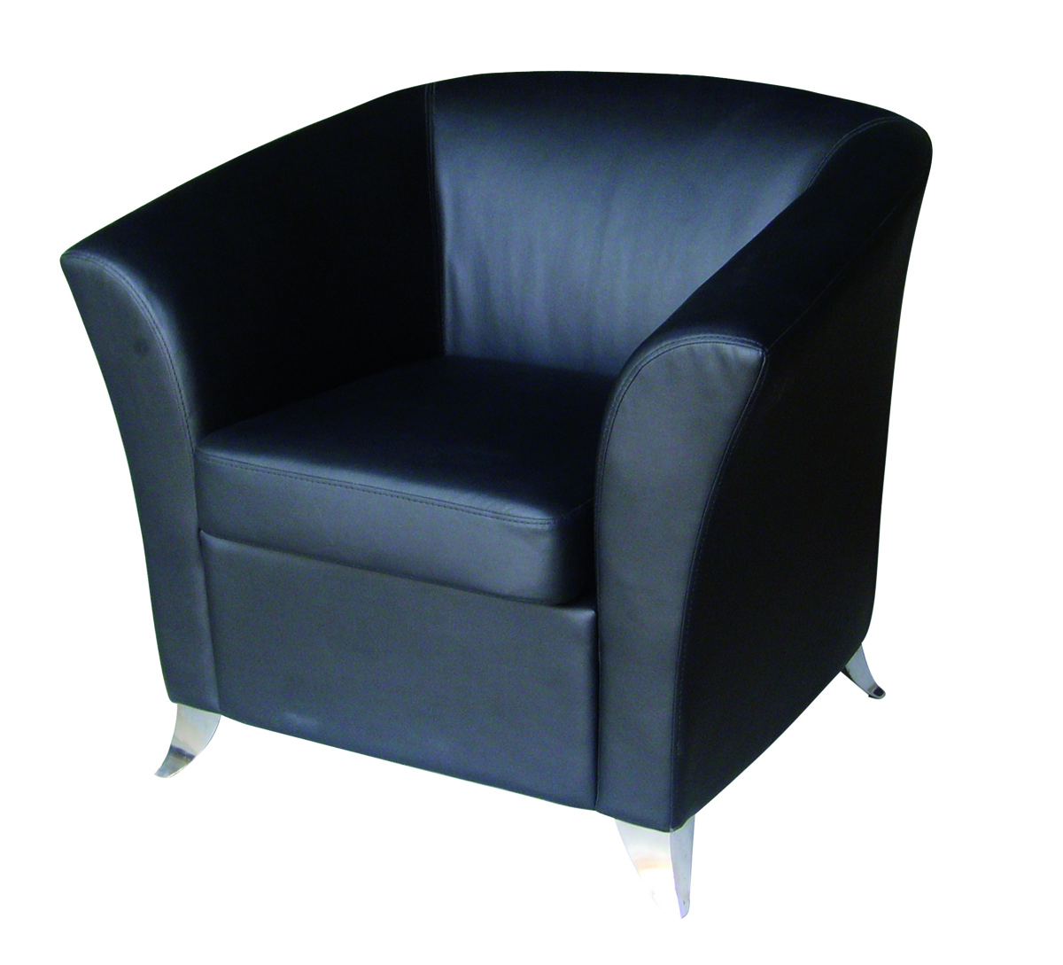 Fauteuil de salon MICAH contemporain noir