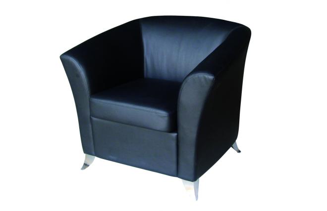 Fauteuil de salon MICAH contemporain noir
