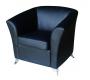 Fauteuil de salon MICAH contemporain noir
