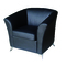 Fauteuil de salon MICAH contemporain noir