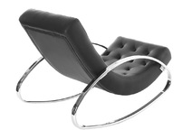 Fauteuil design noir rocking chair CHESTY