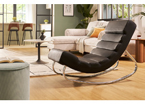 Fauteuil design noir rocking chair TAYLOR