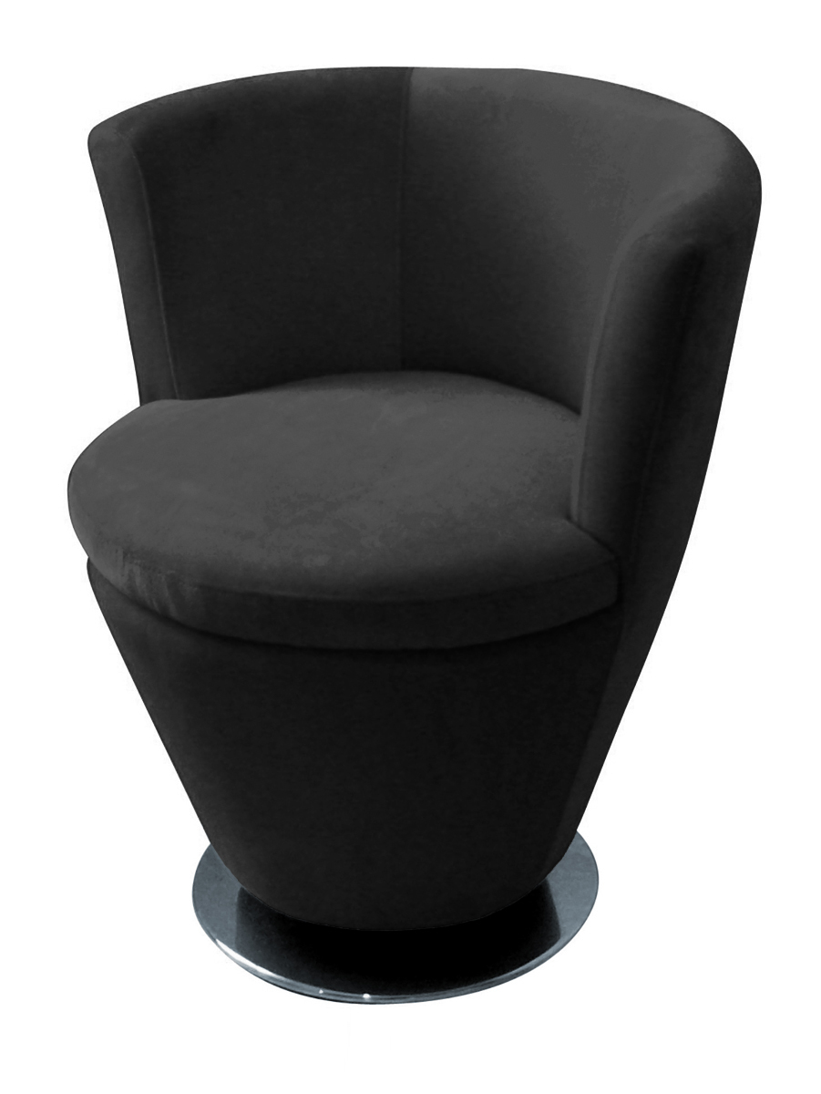 Fauteuil design r&eacute;tro noir Cooper