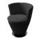 Fauteuil design r&eacute;tro noir Cooper