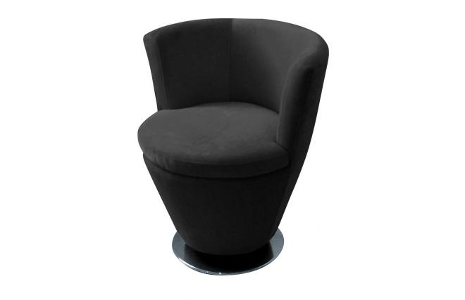Fauteuil design r&eacute;tro noir Cooper
