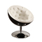 Fauteuil design r&eacute;tro noir et blanc New Stanley
