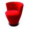 Fauteuil design r&eacute;tro rouge Cooper