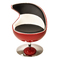 Fauteuil design r&eacute;tro rouge, noir et blanc Flame