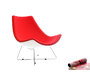 Fauteuil design rouge et blanc HELIO 