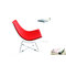 Fauteuil design rouge et blanc HELIO 