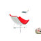 Fauteuil design rouge et blanc HELIO 