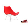 Fauteuil design rouge et blanc HELIO 