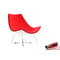 Fauteuil design rouge et blanc HELIO 