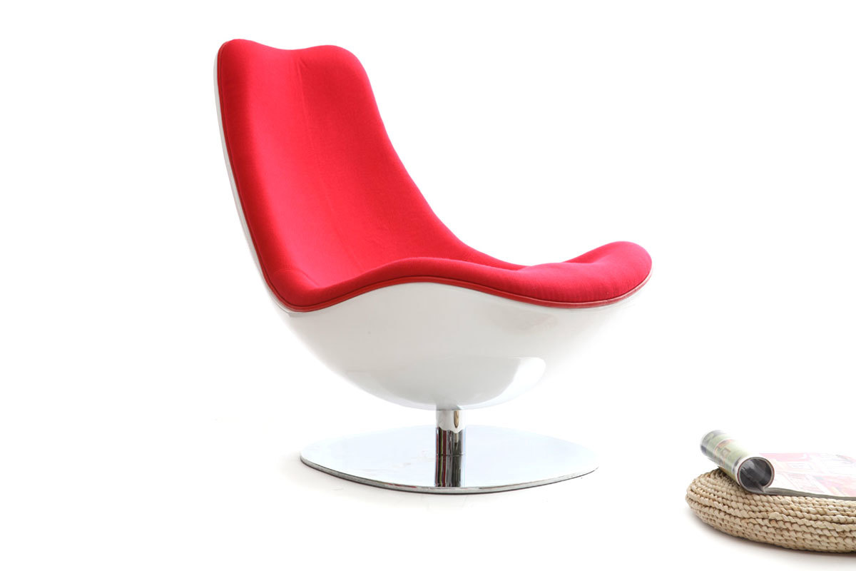 Fauteuil design rouge et blanc TALY