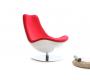 Fauteuil design rouge et blanc TALY