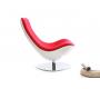 Fauteuil design rouge et blanc TALY