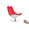 Fauteuil design rouge et blanc TALY